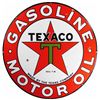 Image 1 : Texaco Gasoline Motor Oil 2 Sided Porcelain Sign