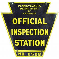 Pennsylvania Dept. of Rev. Porcelain Sign