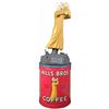 Image 1 : Hills Bros Coffee Chalk ware Store Display & Tin