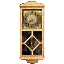 Oak Missiion Style Clock