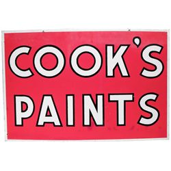 Cook's Paints Porcelain Sign