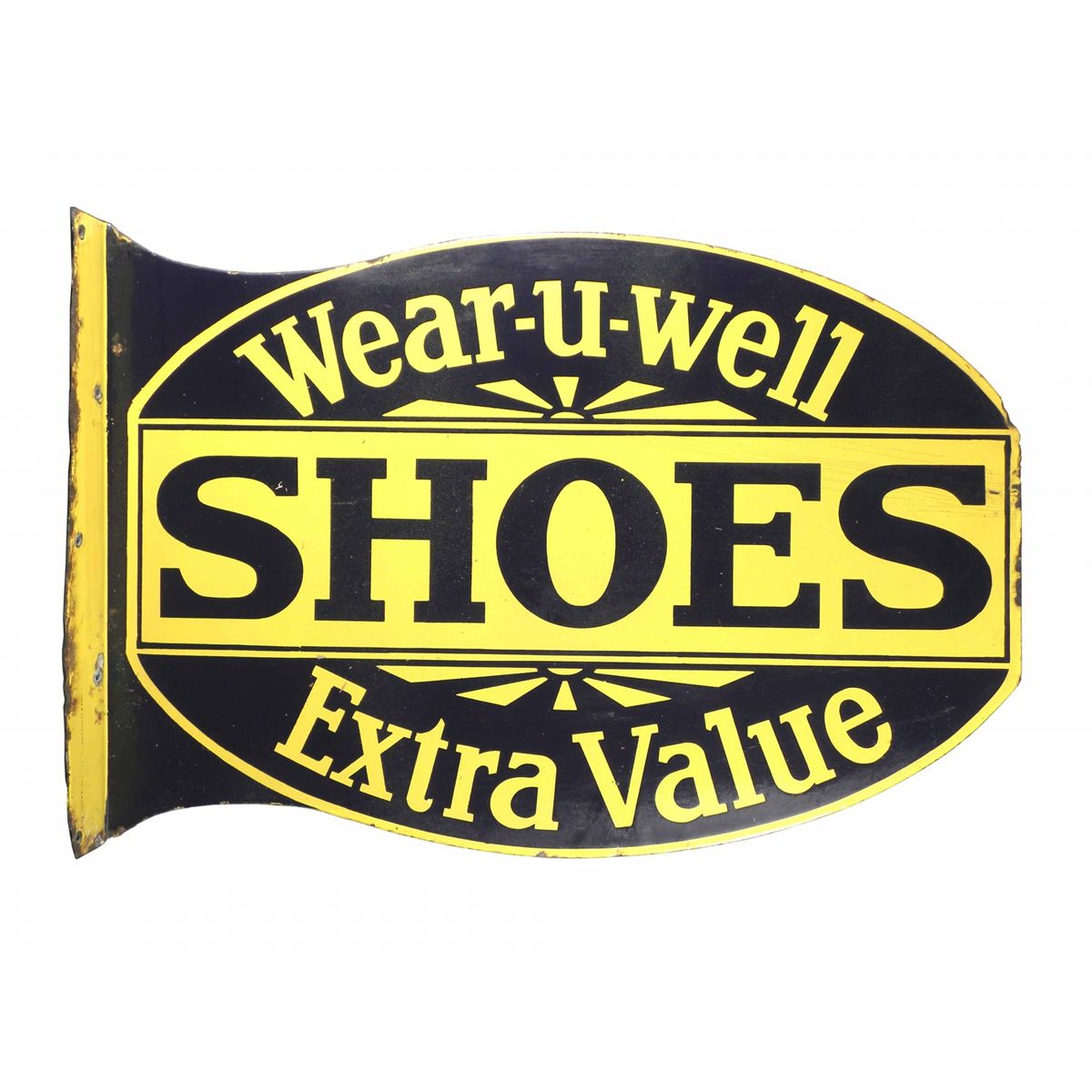 WearUWell Shoes Porcelain Flange Sign