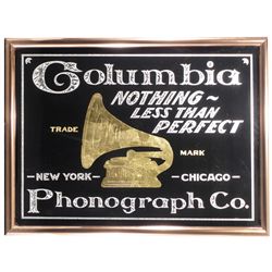 Columbia Phonograph Co. Reverse Glass Sign