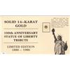 Image 1 : 14 KARAT GOLD LIBERTY 100TH ANNIVERSARY