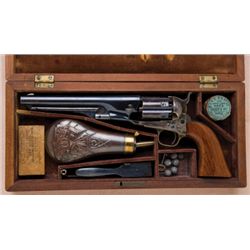 Cased Colt Model 1860 New Model Army or Holster Revolver, with Fluted Cylinder Cased Colt Model 1860