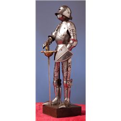 Miniature Suit of Gothic German Armor.... (Total: 1 Items)
