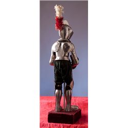 Antique Miniature Decorative Suit of Armor with Broadsword....