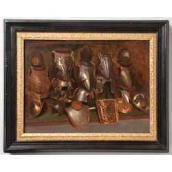 Oil Painting of Suits of Armor.... (Total: 1 Items)