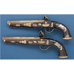 Magnificent Pair of "Golden-Age" Kentucky Pistols Signed, "L. Gurly", Boston, Ohio.... (Total: 2 Ite