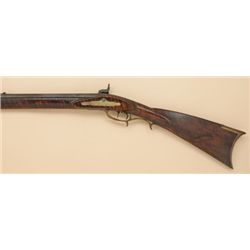 Scarce American Fullstock Percussion Plains Rifle by Scholefield.... (Total: 1 Items)