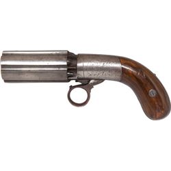 English Ring Trigger Pepperbox Percussion Revolver by J. R. Cooper.... (Total: 1 Items)