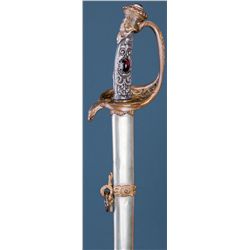 Rare and Historic Presentation "We Never Surrender" Civil War Model 1850 Staff & Field Officer's Swo