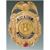 Image 1 : Fine Gold Eagle and Shield Badge for the Sheriff of Hudson Co. N.J. by Dieges & Clust.... (Total: 1 