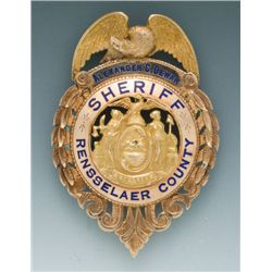Beautiful and Delicate Jeweler-Made Gold Eagle & Shield Pattern Presentation Badge to Alexander C. D