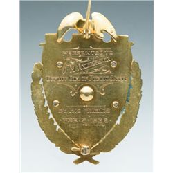 Unique Gold, Enameled and Diamond-Mounted Eagle & Shield Presentation Badge to A.M. Anderson, Deputy