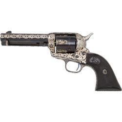 **Colt Single Action Revolver With Appliqued Silver Scrolls.... (Total: 1 Items)