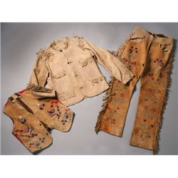 Wild West Show Performer's Three-Piece Buckskin Ensemble, Circa 1890-1905.... (Total: 1 Items)
