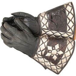 Pair of Rare Silver-Mounted Ladies' Western Gauntlets by Bohlin together with Magazine Depicting The