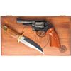 Image 2 : **Cased Smith & Wesson Model 19-3 Commemorative Texas Ranger Revolver and Bowie Knife Ensemble.... (