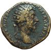 Image 1 : Impero Romano.    Marco Aurelio (161-180). Dupondio. D/ M AVREL ANTONINVS AVG ARM PARTH MAX. Testa r