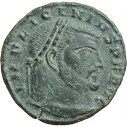 Impero Romano.    Licinio I (308-324). Follis, Siscia. D/ Testa laureata a destra. R/ IOVI CONSERVAT