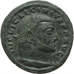 Impero Romano.    Licinio I (308-324). Follis, Siscia. D/ IMP LIC LICINIVS PF AVG. Testa laureata a 