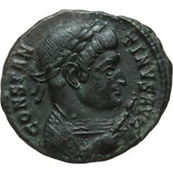 Impero Romano.    Costantino I (307-337). Follis, Treveri. D/ CONSTANTINVS AVG. Busto laureato e pal