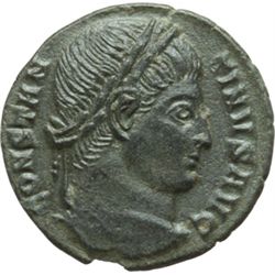 Impero Romano.    Costantino I (307-337). Follis, Ticinum. D/ CONSTANTINVS AVG. Testa laureata a des
