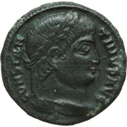 Impero Romano.    Costantino I (307-337). Follis, Thessalonica. D/ CONSTANTINVS AVG. Testa laureata 