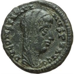 Impero Romano.    Costantino I (307-337). AE 15 mm. Alexandria. D/ Testa velata a destra. R/ L'Imper