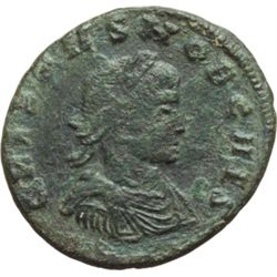 Impero Romano.    Crispo (317-326). Follis, Aquileia. D/ CRISPVS NOB CAES. Busto laureato, drappeggi