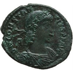 Impero Romano.    Costanzo II (337-361). Centenionale (AE 25 mm.). D/ DN CONSTANTIVS PF AVG. Busto d