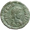 Impero Romano.    Teodosio I (379-395). AE 13 mm. Siscia. D/ Busto diademato a destra. R/ VICTORIA A
