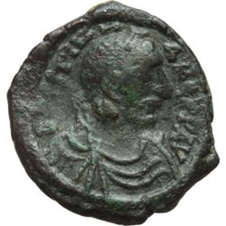 Impero Bizantino.    Giustiniano I (527-565). 16 nummi, Thessalonica. D/ Busto diademato, drappeggia