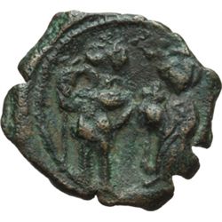 Impero Bizantino.    Eraclio (610-641). Mezzo follis, Costantinopoli. D/ Eraclio ed Eraclio Costanti
