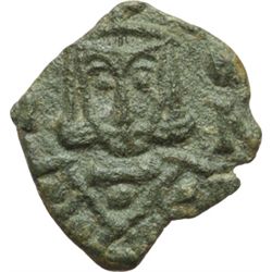 Impero Bizantino.    Leone V (813-820). Follis, Siracusa. D/ Busto frontale di Leone che indossa lor