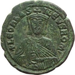 Impero Bizantino.    Leone VI (886-912). Follis, Costantinopoli. D/ Busto di fronte che indossa coro
