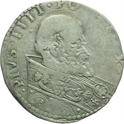 Monete e Medaglie di Zecche Italiane.   Bologna. Pio IV (1559-1565). Bianco.   M. 70. Berm. 1076. AG