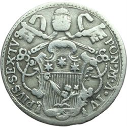 Monete e Medaglie di Zecche Italiane.   Bologna. Pio VI (1775 -1799). Grosso.   M. 52-53 Berm. 2969.