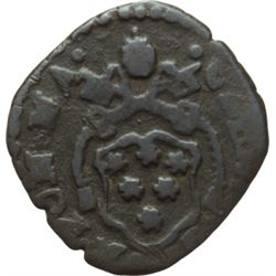 Monete e Medaglie di Zecche Italiane.   Ferrara. Clemente X (1670-1676). Mezzo bolognino.   M. 64. B