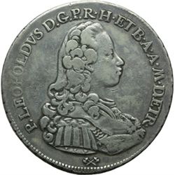 Monete e Medaglie di Zecche Italiane.   Firenze. Pietro Leopoldo di Lorena (1765-1790). Francescone 