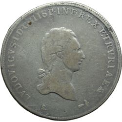 Monete e Medaglie di Zecche Italiane.   Firenze. Ludovico I di Borbone (1801-1803). Francescone 1803