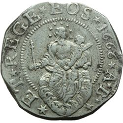 Monete e Medaglie di Zecche Italiane.   Genova. Dogi Biennali (1528-1797). Scudo stretto 1666, sigla
