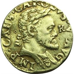 Monete e Medaglie di Zecche Italiane.   Milano. Carlo V (1535-1556). Quarto di scudo d'argento 1552 