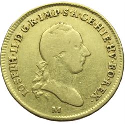 Monete e Medaglie di Zecche Italiane.   Milano. Giuseppe II (1780-1790). Mezza sovrana 1789.   Mont.