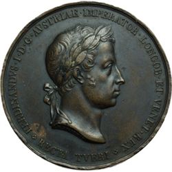 Monete e Medaglie di Zecche Italiane.   Milano. Ferdinando I (1838-1848). Medaglia 1838 per l'incoro