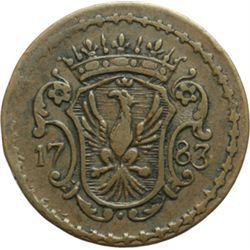 Monete e Medaglie di Zecche Italiane.   Modena. Ercole III d'Este (1780-1796). Bolognino 1783.   CNI