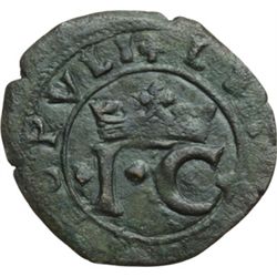 Monete e Medaglie di Zecche Italiane.   Napoli. Giovanna e Carlo di Spagna (1516-1519). Sestino.   P