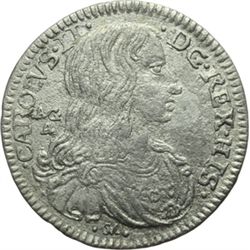 Monete e Medaglie di Zecche Italiane.   Napoli. Carlo II (1674-1700). Carlino 1688.   MIR 302/3. P.R