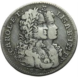 Monete e Medaglie di Zecche Italiane.   Napoli. Carlo VI (1707-1734). Tarv¨ 1716.   MIR 325. P.R. 17